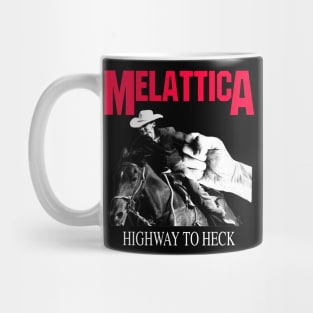 M e l a t t i c A - Poser Band Tee Funny Parody Metal Rock Music Mug